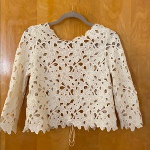 Crochet open back top